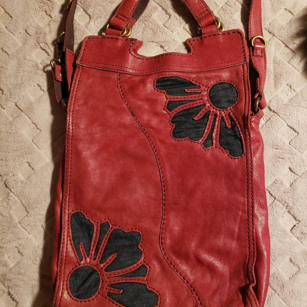 Lucky Brand "Abbey Road" foldover crossbody bag.